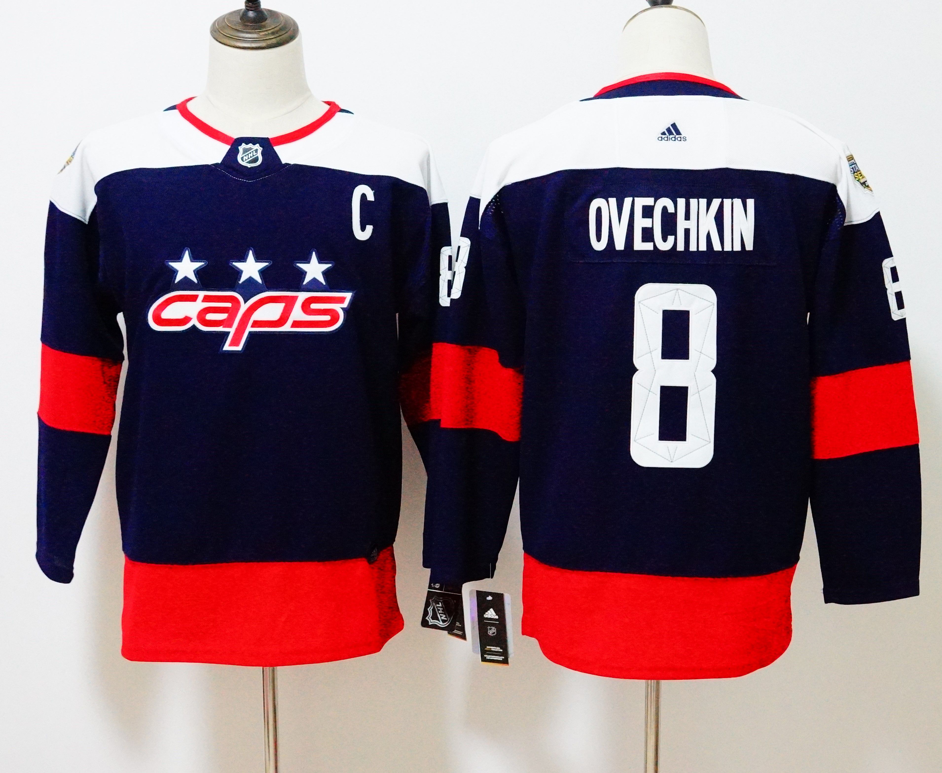 Women Washington Capitals #8 Ovechkin Blue Hockey Stitched Adidas NHL Jerseys